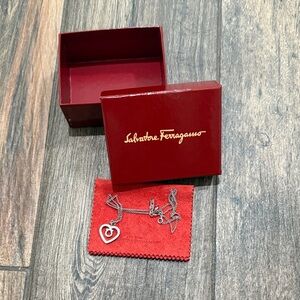 Salvatore Ferragamo Silver Heart necklace